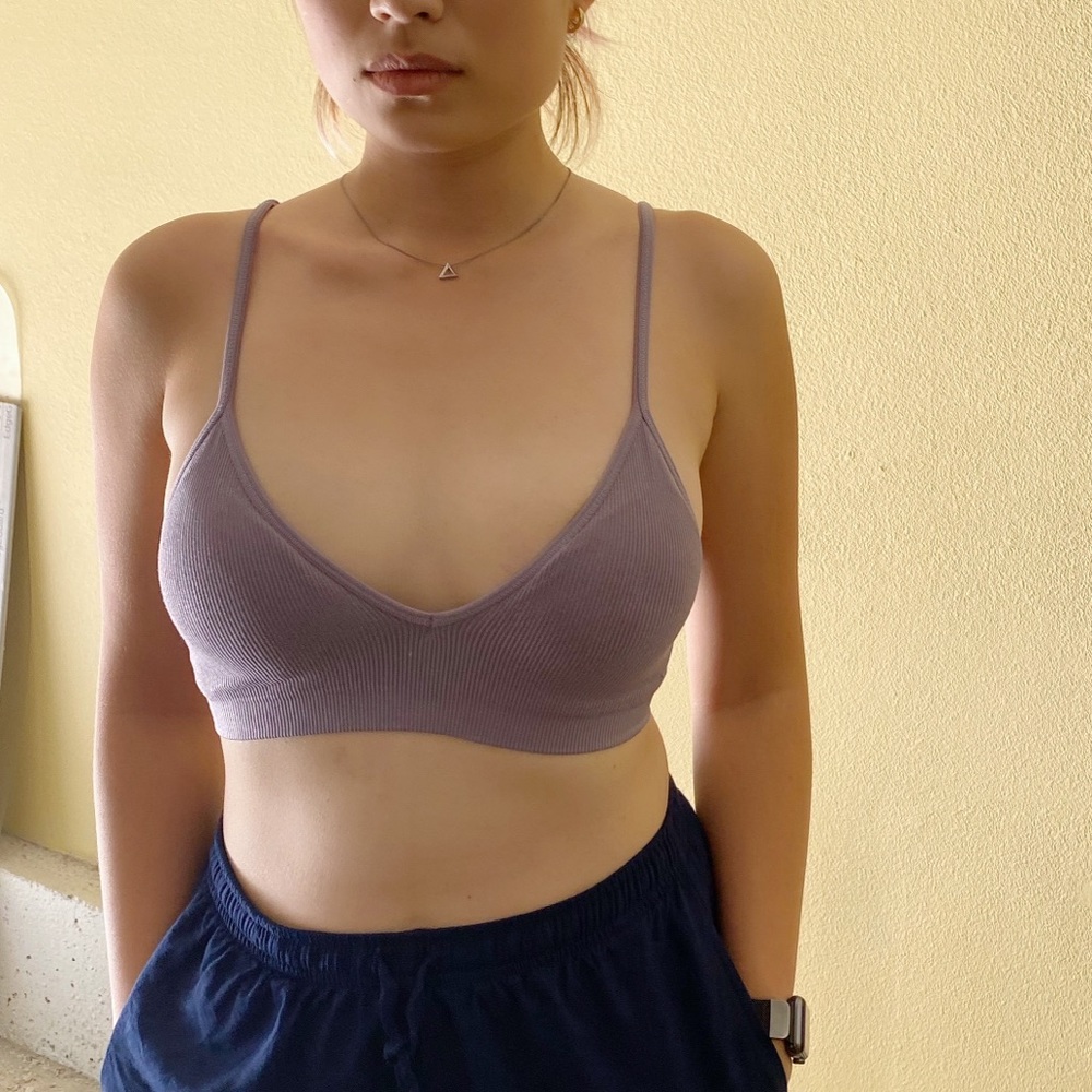 Adjustable straps lavender Pad Triangle Bralettle